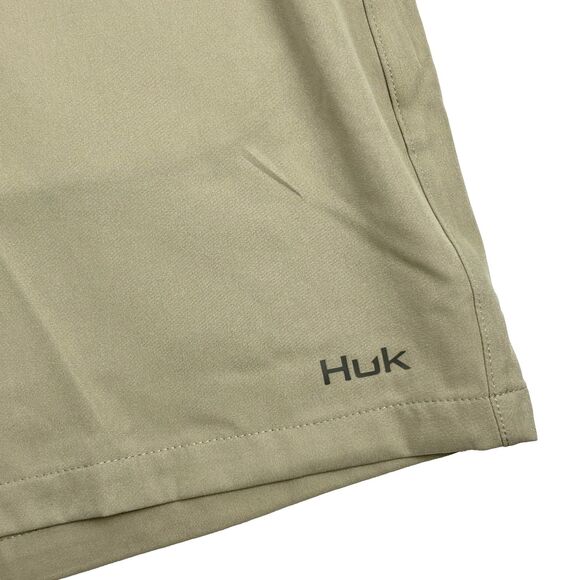 HUK Pursuit Volley Swim Shorts Performance Fishing Khaki Mesh Lined Trunks XL - Picture 5 of 11